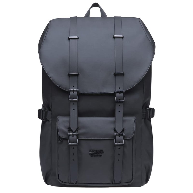 KAUKKO Laptop Outdoor Backpack Traveling Daypack Hiking Rucksack Large Capacity Bag Fits 15.6"(5-8-Black) - Image 1